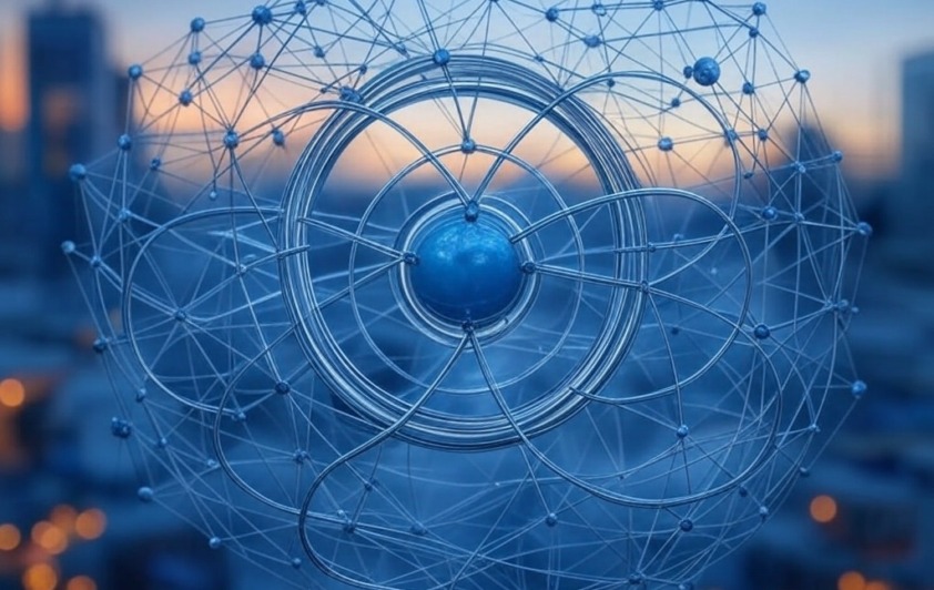 interconnected wire in a mandala