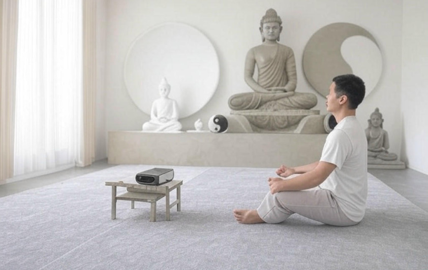 meditating man